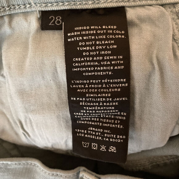 J BRAND WOMEN'S ALMA BLUE LAYKE HIGH RISE STRAIGHT LEG DENIM JEANS SIZE 28 - Picture 9 of 12